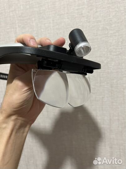 Очки лупа с подсветкой для ремонта и пайки