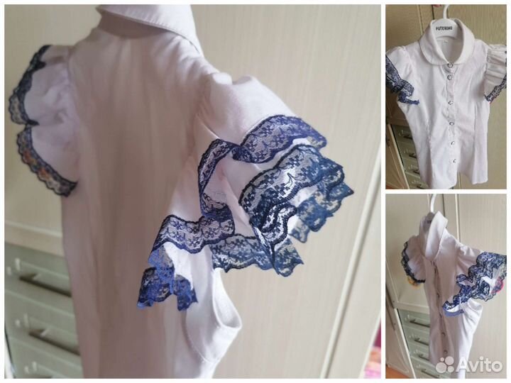 Блузка белая школьная 146