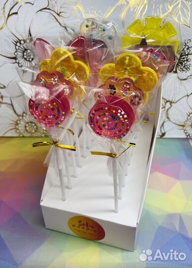 Леденцы из изомальта, украшения для торта и кулича