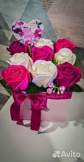 Букет 9 мыльных роз