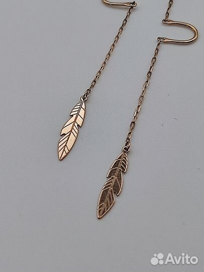 Золотые серьги 585 1.2гр