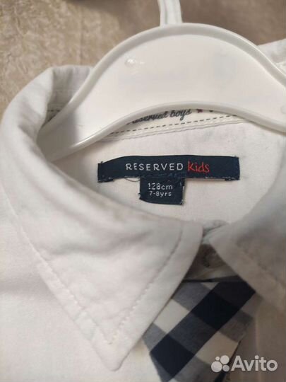 Рубашка Reserved с галстуком 128 и брюки школьн