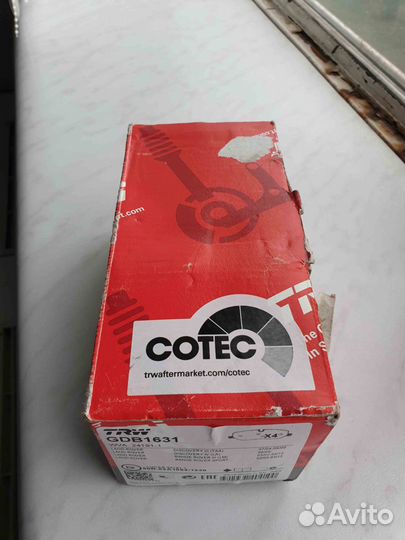 Колодки торм.пер.TRW GDB1631