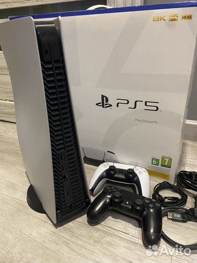 Sony ps 5 с дисководом + 2 геймпада + 600 игр