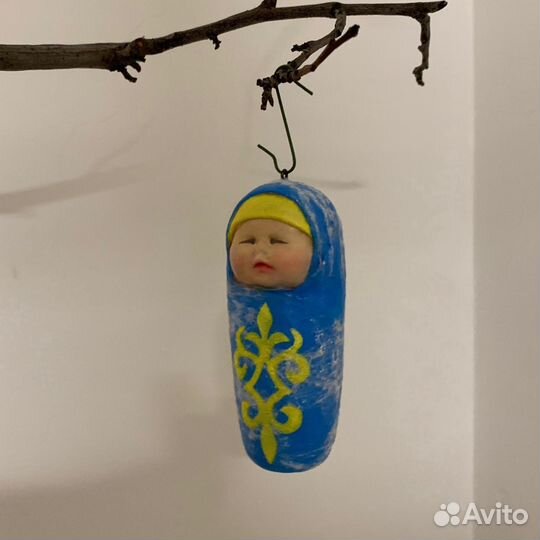 Пеленашка (ватная ёлочная игрушка)