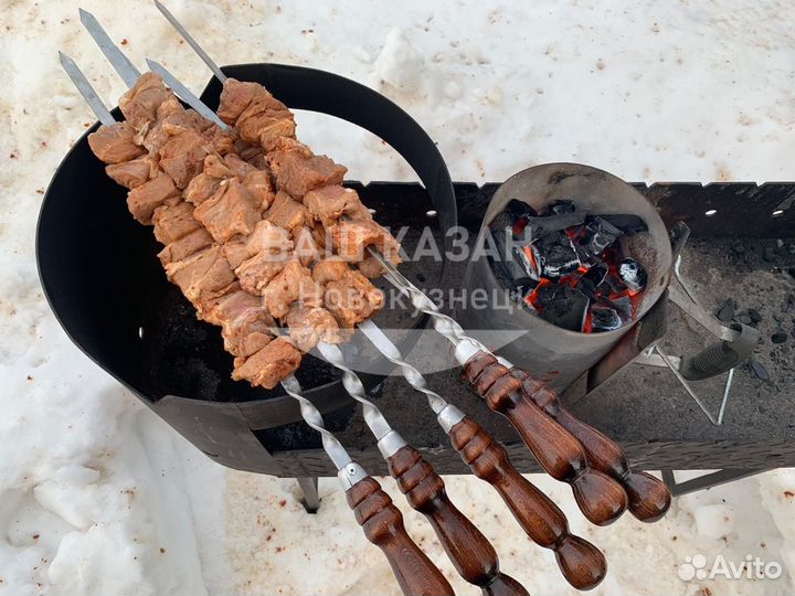 Мангал с печкой под казан узбекский