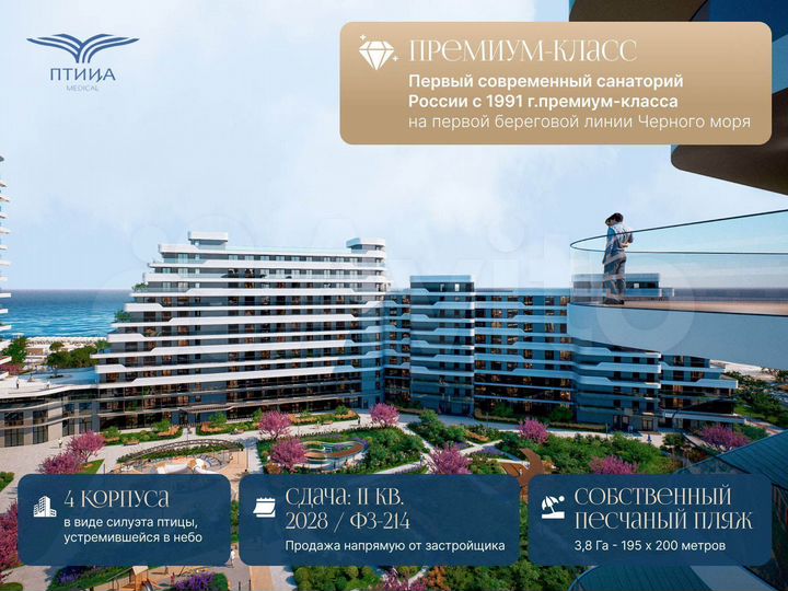 Апартаменты-студия, 24,5 м², 6/16 эт.