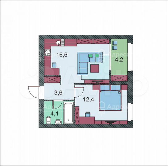 1-к. квартира, 38,8 м², 11/23 эт.