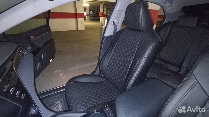 Чехлы экокожа Ромб Toyota Camry XV70 от Автопилот
