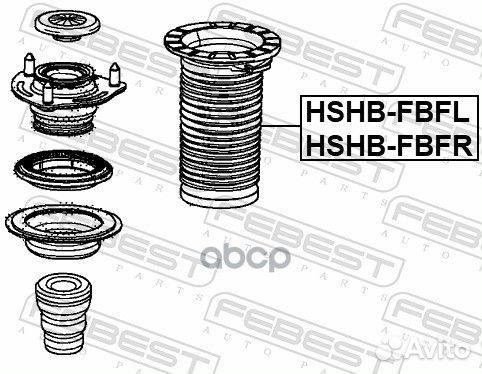 Hshb-fbfr пыльник амортизатора переднего право