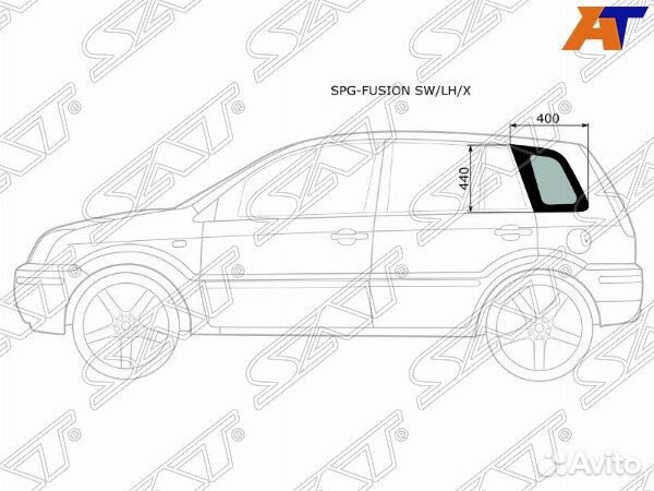 Стекло кузова боковое (не опускное) ford fusion