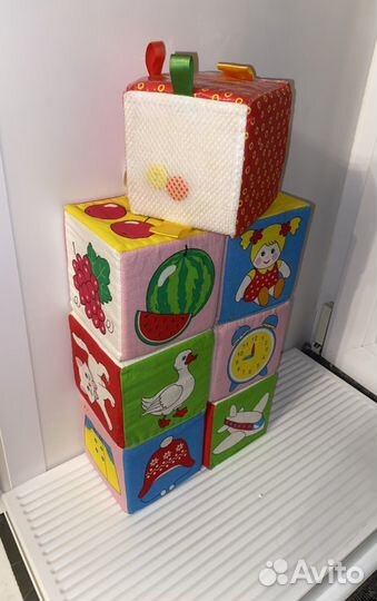 Кубики мягкие, сортер, развивающие игрушки
