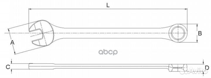 Ключ комбинированный 17мм awt-ers17 Licota