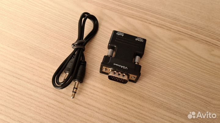 Новый Переходник-адаптер Hdmi-VGA + Audio