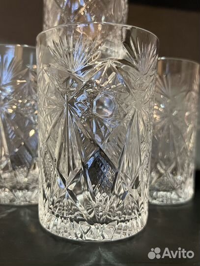 Стаканы хрустальные набор из 5 шт