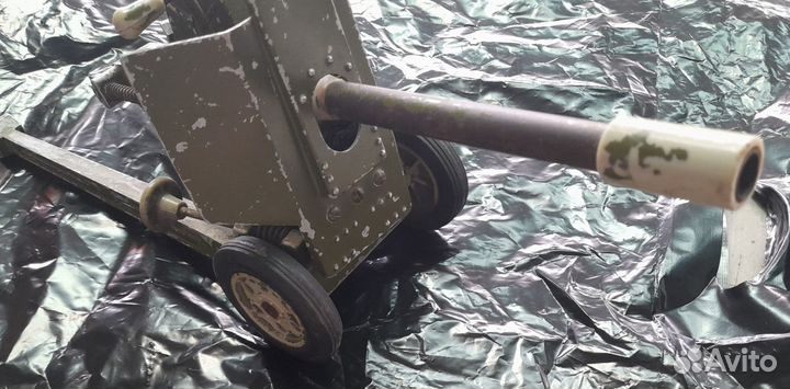 Игрушка пушка СССР металл