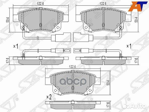 Колодки тормозные зад ford transit 06- ST-18196