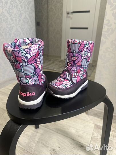 Сапоги дутики ботинки для девочки kapika 25 размер