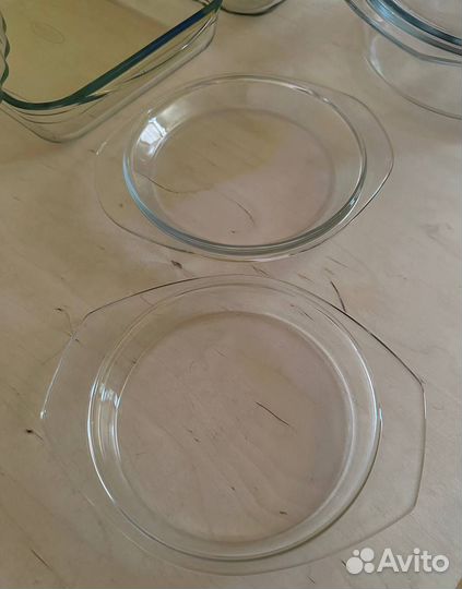 Посуда из жаропрочного стекла, масленка нерж