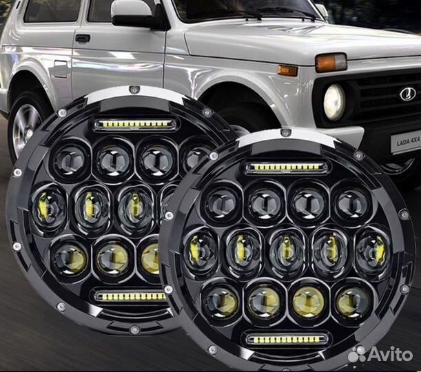 Фары фонари надфарники Лада Нива