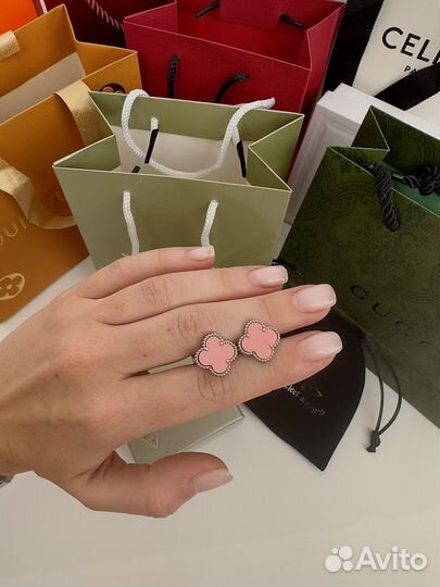 Серьги van cleef