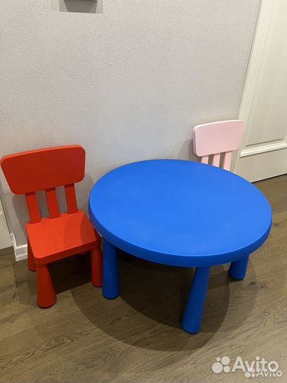 Стол+ 2 стульчика IKEA маммут