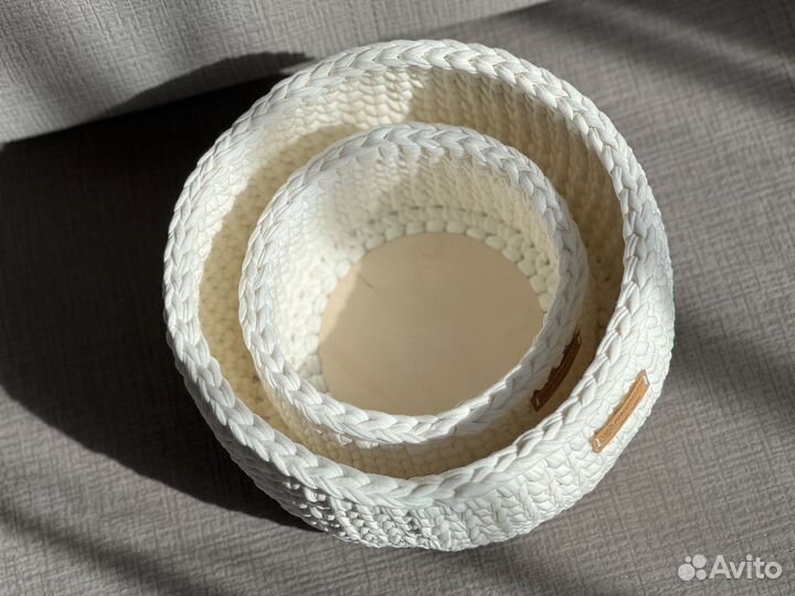 Корзины из трикотажной пряжи