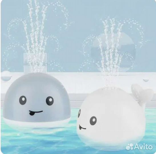 Игрушки для ванной кит (с фонтаном и подсветкой)
