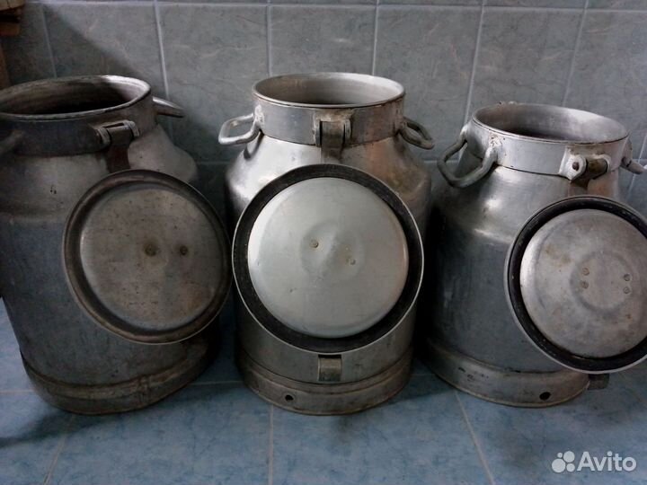Фляга алюминиевая бу 40л. Ведра СССР новые