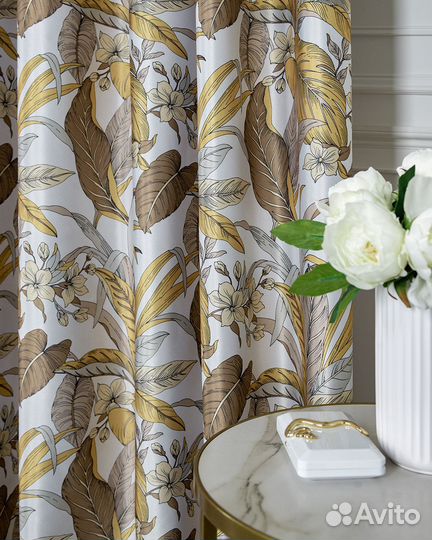 Шторы рогожка Доминик янтарь новые пошив
