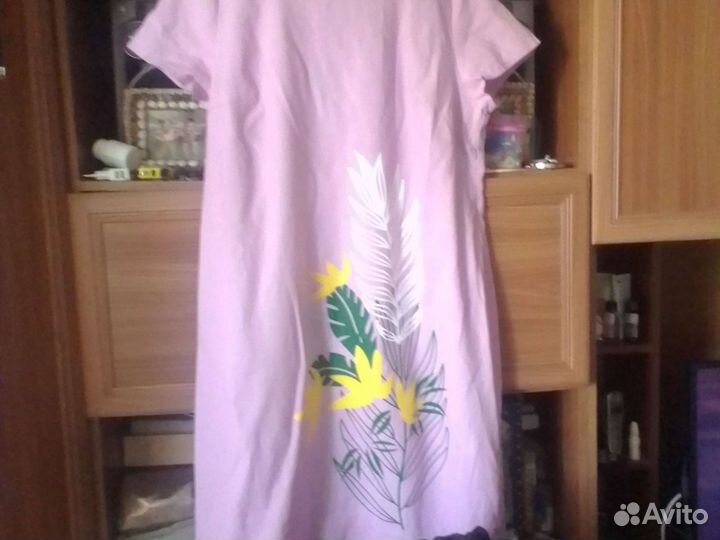 Платье льняное р 56