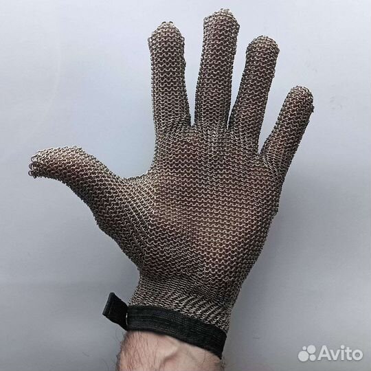 Кольчужная пятипалая защитная перчатка