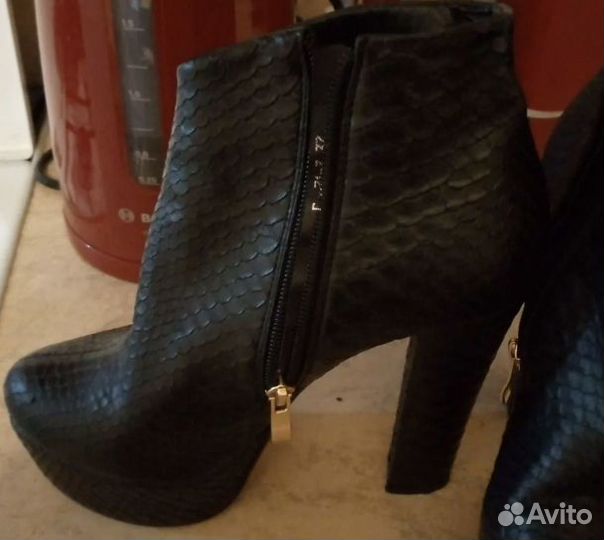 Ботильоны stiletto 37 р, эко кожа, без дефектов