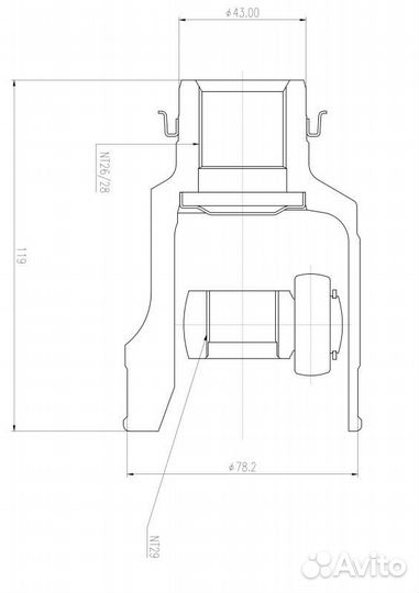 ШРУС внутренний NKN NS2116-1H NS2116-1H NKN