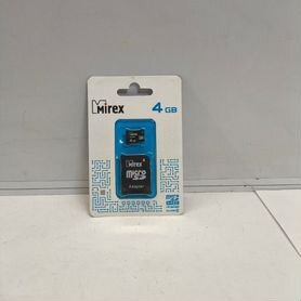 Карта памяти microSD 4GB mirex cl.4 +1ad