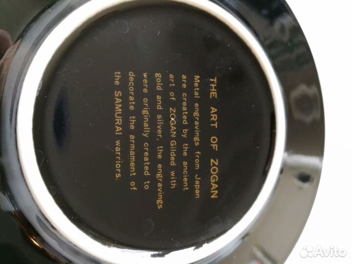 Греческая амфора и тарелка с позолотой, комплект