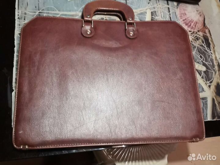 Мужской кожаный портфель бу