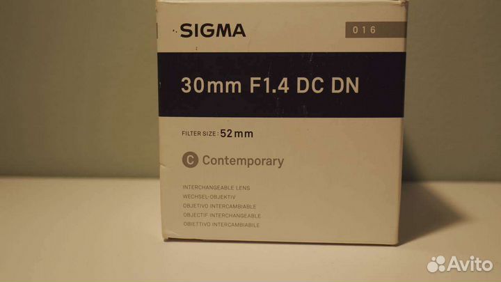 Объектив sigma 30 mm 1.4 DC DN. Sony E