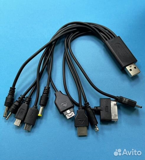 Кабель 10 разьемов. Зарядка для всех телефонов