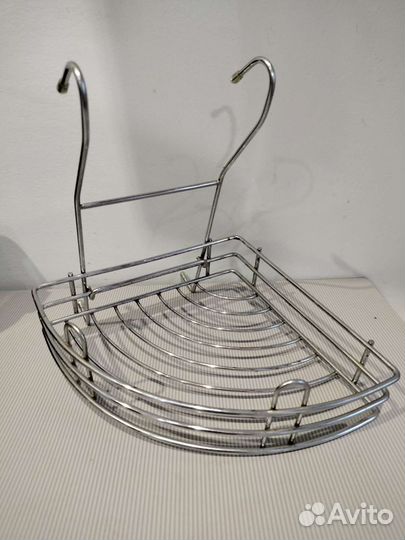 Полка для рейлинга угловая хром