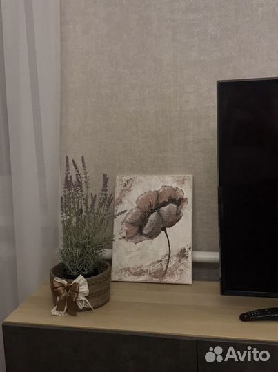 Интерьерная картина «Мак» в современной технике