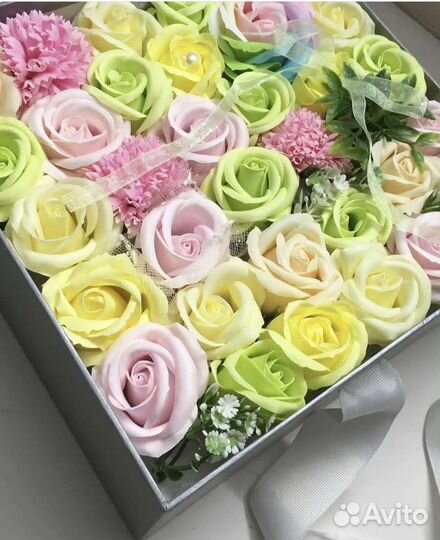 Мыльные цветы, материал для их изготовления