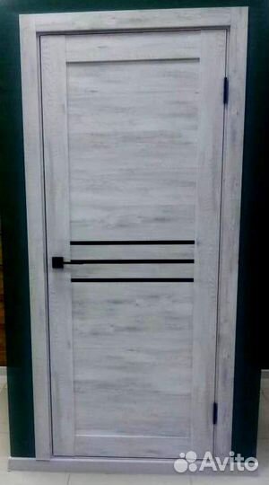 Дверь межкомнатная «Полла-Лайн» Дуб Бьянко