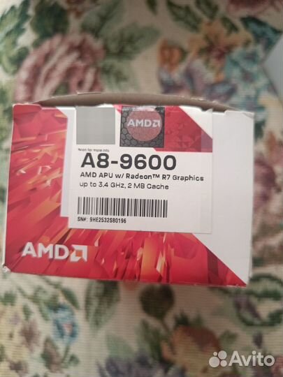 Процессор AMD A8-9600 BOX