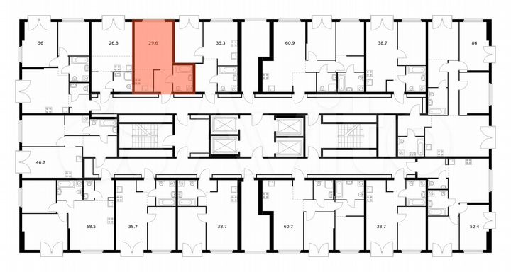 Квартира-студия, 29,6 м², 4/32 эт.