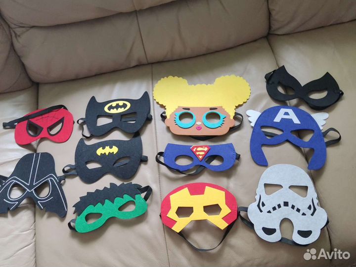 Набор одежды (любые маски супергероев 10 штук)