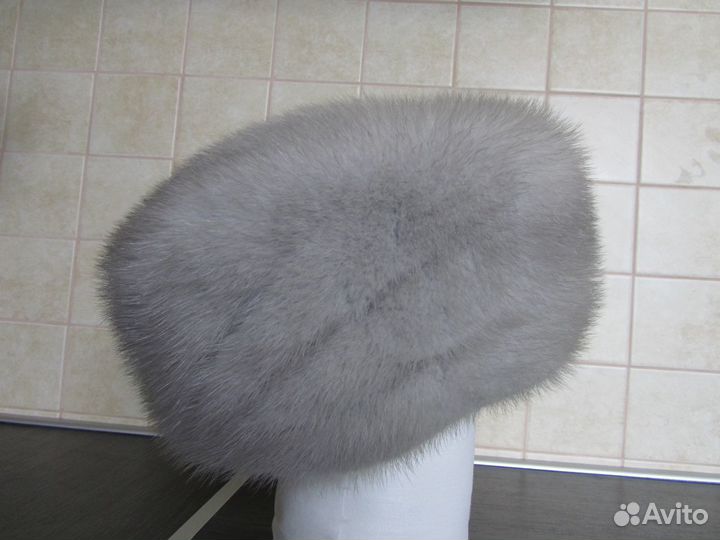 Шапка из голубой норки