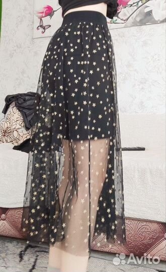 Юбка в сетку