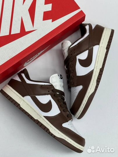 Кроссовки Nike dunk коричневые 9