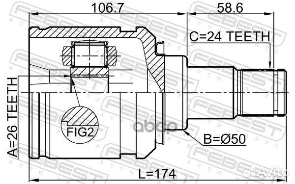 ШРУС 0111AGV10LH Febest